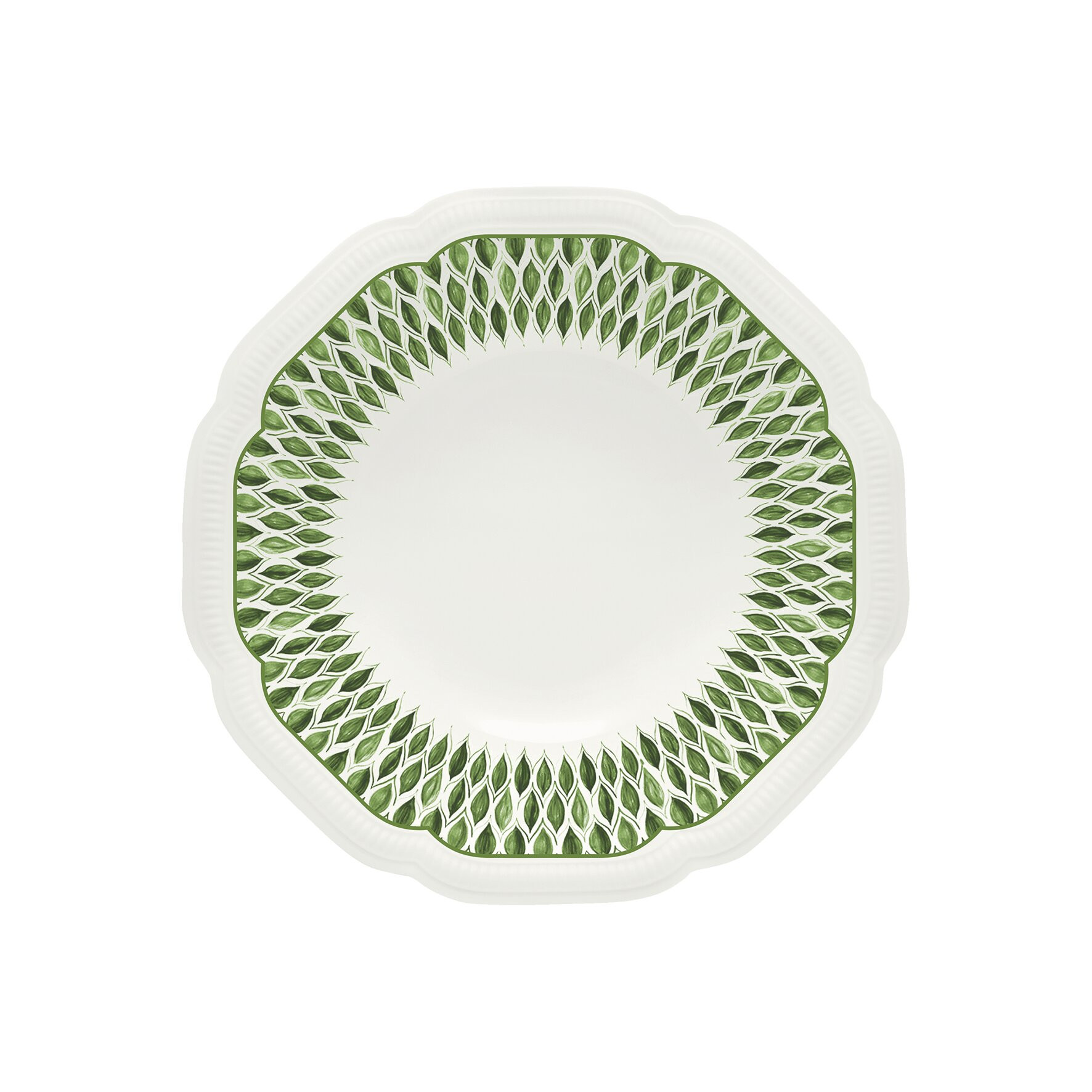 Floral Charm, Coupteller tief rund mit Relief ø 200 mm / 0,30 l green